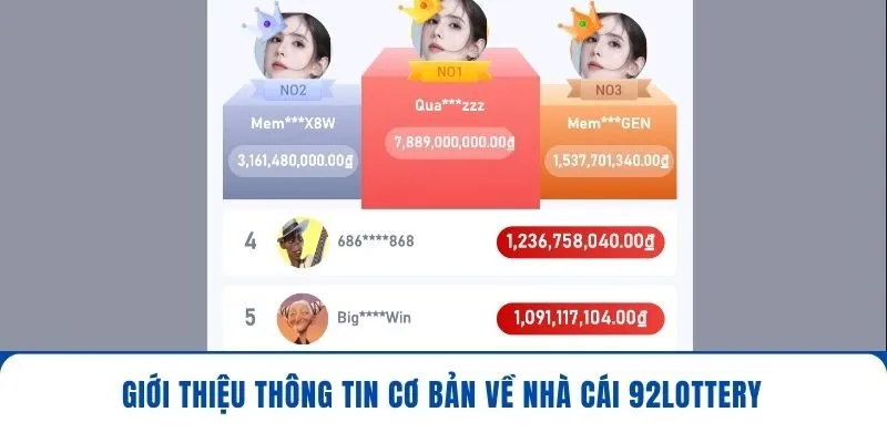 92lottery - Địa Điểm Đặt Cược Xổ Số Trực Tuyến Số 1 năm 2025 1 Giới thiệu thông tin cơ bản về nhà cái 92Lottery