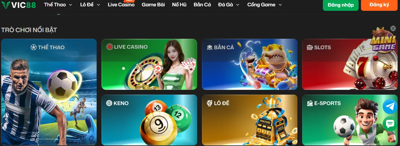 Vic88 – Điểm đến uy tín cho dân cá cược thể thao Việt Nam 3 Đa dạng sản phẩm tại Vic88
