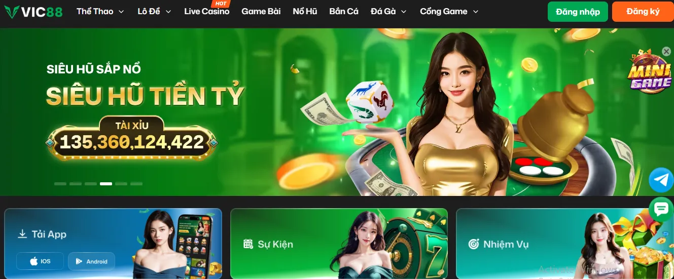 Vic88 – Điểm đến uy tín cho dân cá cược thể thao Việt Nam 2 Siêu hũ tại Vic88